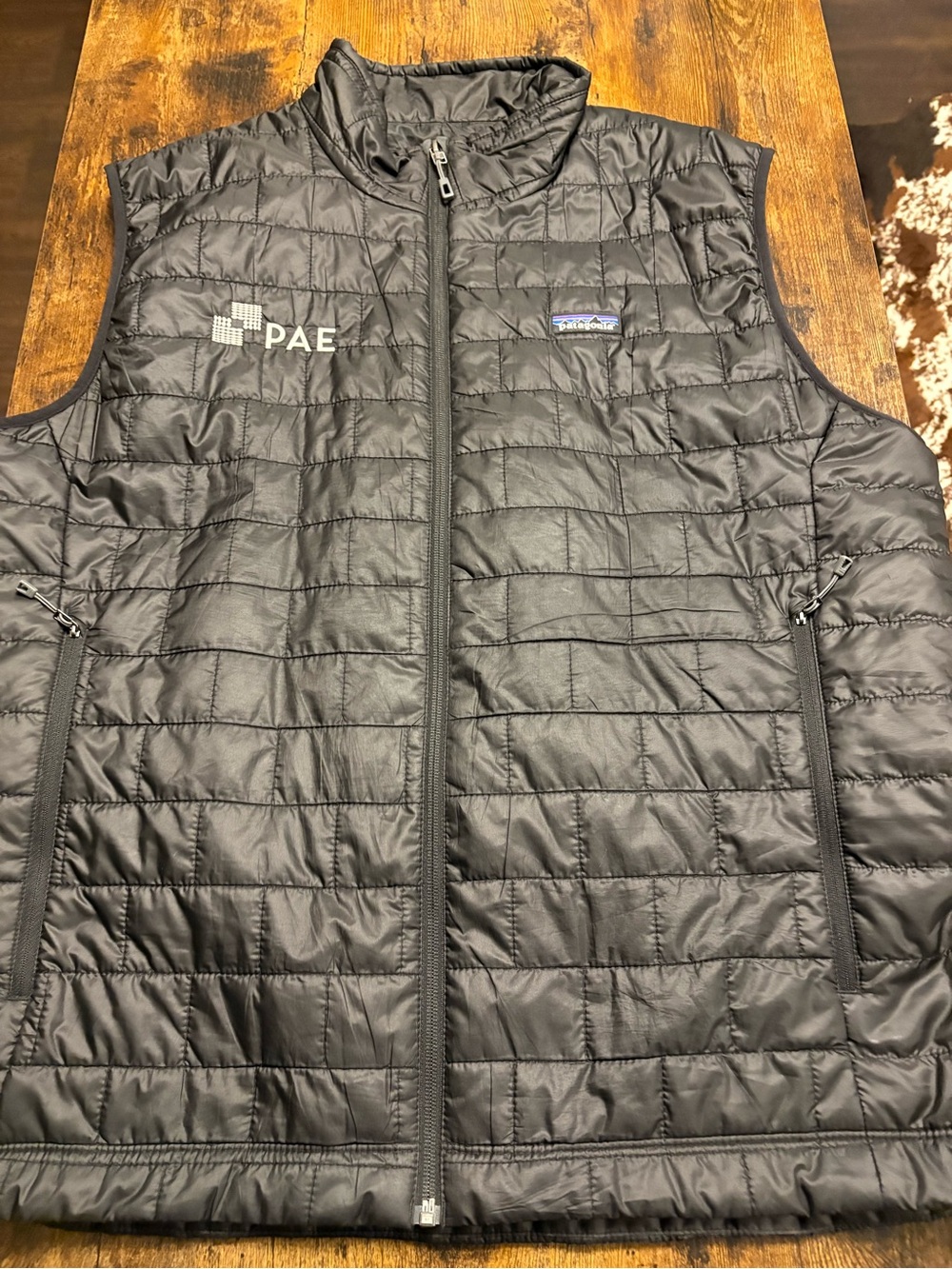 Patagonia Black Quilted Insulated Vest with PAE Embroidery
